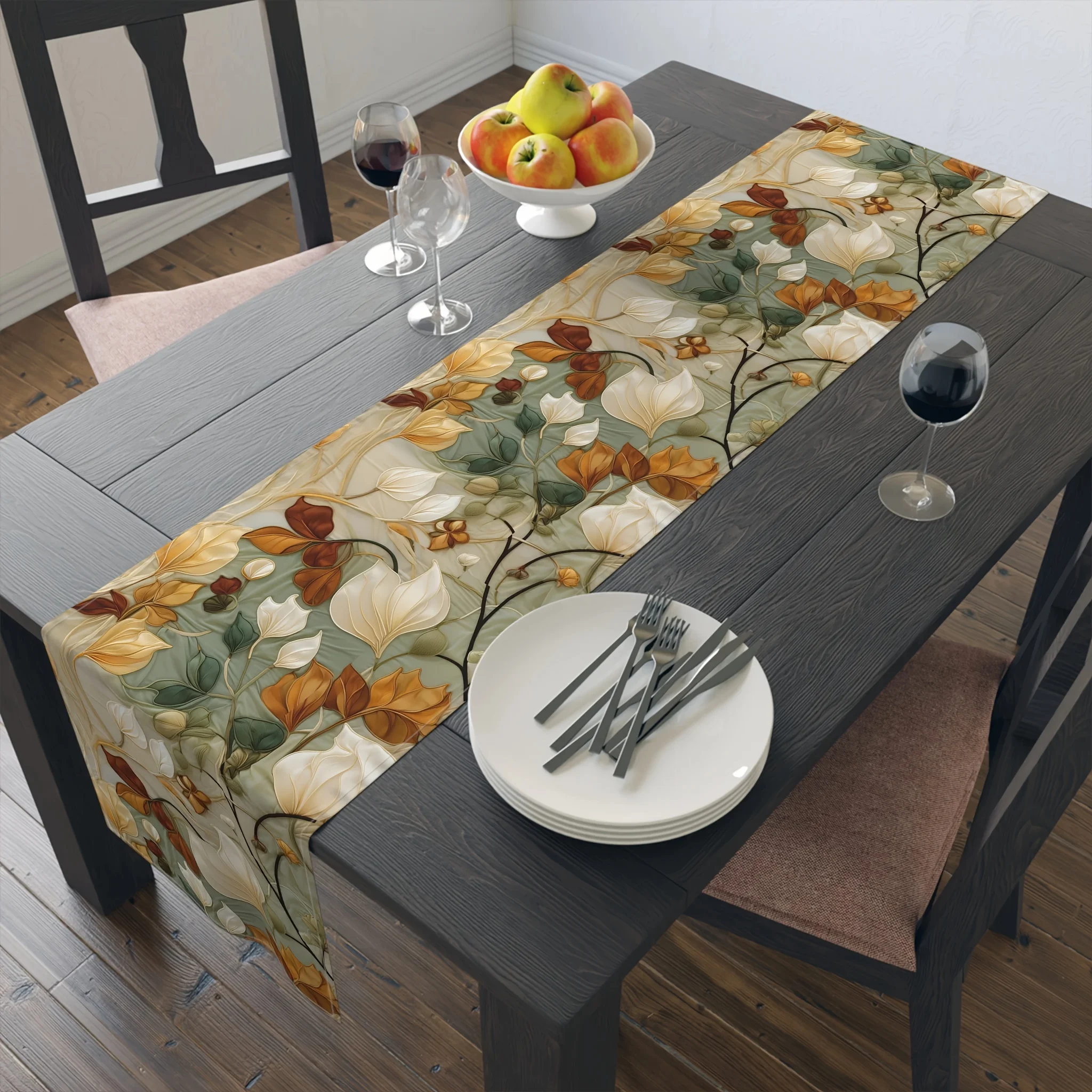

Винтажная льняная скатерть с рисунком цветов и листьев, летний комод, шарф, декор для стола, сельская уличная кухня, обеденная скатерть