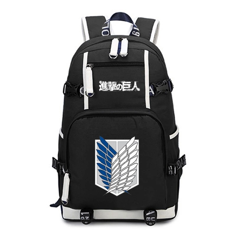 

Рюкзак для мальчиков и девочек с аниме «атака на Титанов», школьный ранец для ноутбука, Повседневная Уличная дорожная сумка для мужчин и женщин