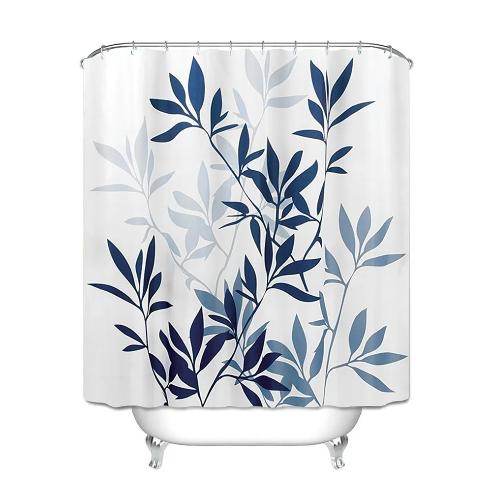 Inyahome Botanical Blue Leaf Shower Curtain with 12 Hooks Decorative Plant Bath Curtains Shower Curtain for Bathroom Accessories 
Inyahome Botanical Blue Leaf Shower Curtain with 12 Hooks Decorative Plant Bath Curtains Shower Curtain for Bathroom Accessories