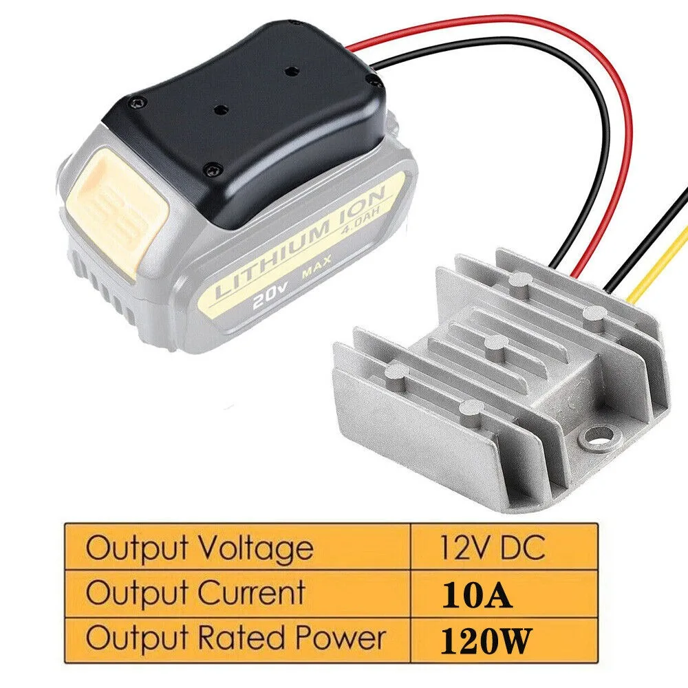 DC 20V to 12V Step Down 120W Voltage Regulator Converter Aadpter for Dewalt 20V Li-ion Battery DIY Power Wheel Inverter Buck
DC 20V to 12V Step Down 120W Voltage Regulator Converter Aadpter for Dewalt 20V Li-ion Battery DIY Power Wheel Inverter Buck