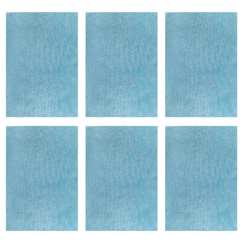 Placemats Place Mat Blue Table Mats Set Of 6 Non Slip Easy To Clean Wipeable Crossweave Woven Vinyl Washable Place Mats 
Placemats Place Mat Blue Table Mats Set Of 6 Non Slip Easy To Clean Wipeable Crossweave Woven Vinyl Washable Place Mats