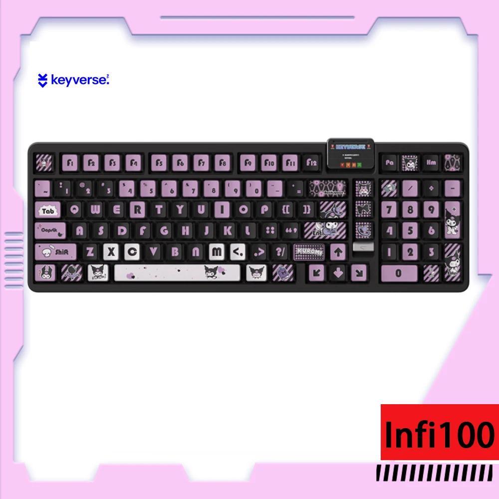 

Infi100 Keyverse Wireless Keyboard Tri Mode Bluetooth Aluminum Alloy Mechanical Keyboard Rgb Backlight Pc Accessories Gamer Gift
