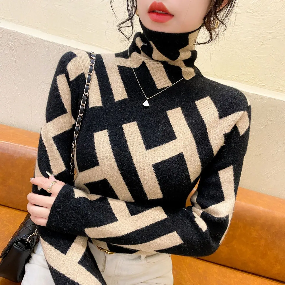 Women Fall/Winter Turtleneck\Halfneck Bottoming Shirt Women's Slim 2022 New Tight Knit Long Sleeve Sweater
Women Fall/Winter Turtleneck\Halfneck Bottoming Shirt Women's Slim 2022 New Tight Knit Long Sleeve Sweater