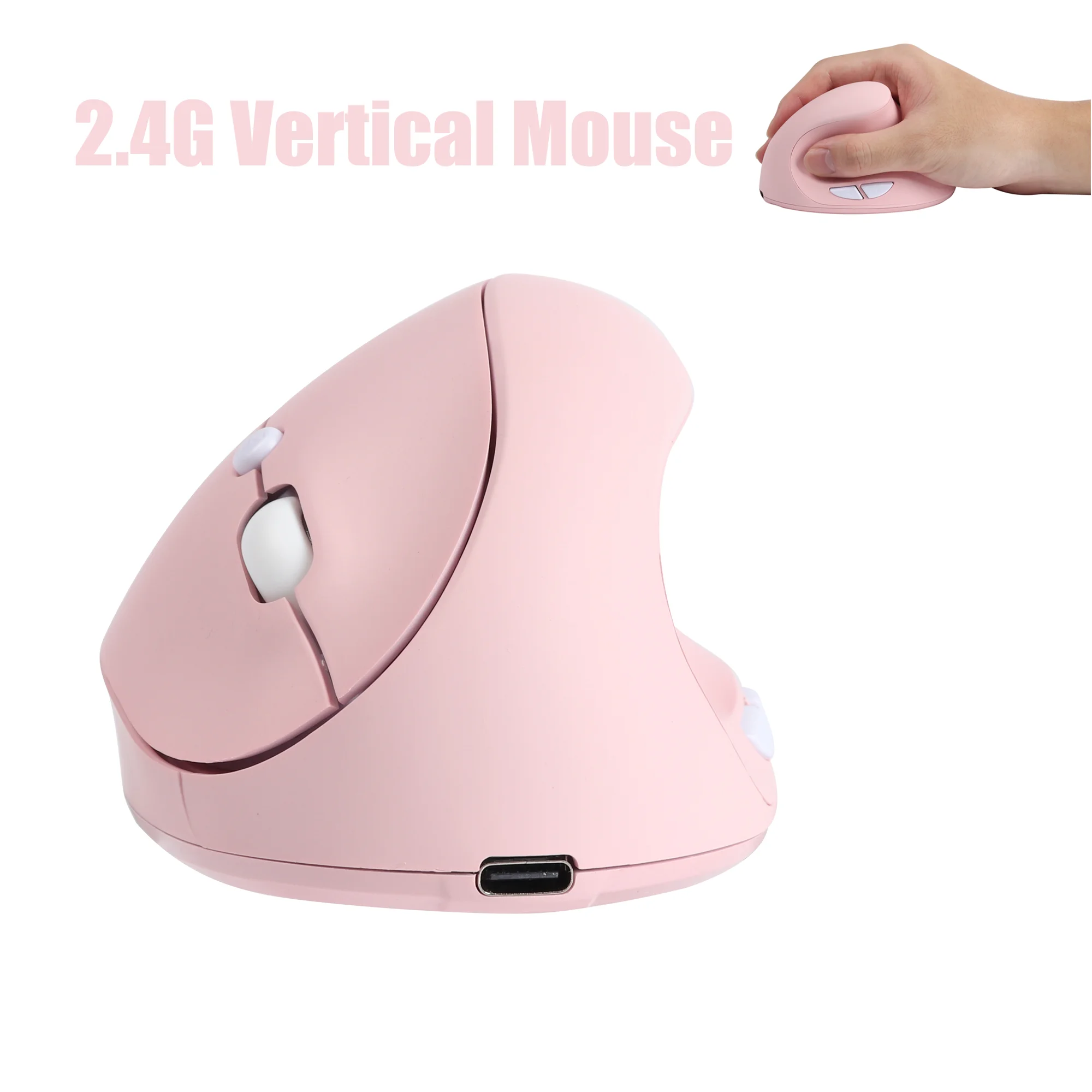 

Ergonomic Vertical Mouse Wireless Mouse 1600DPI USB Optical Mause Rechargeable Office PC Gamer Mice Wrist Healthy For Laptop PC