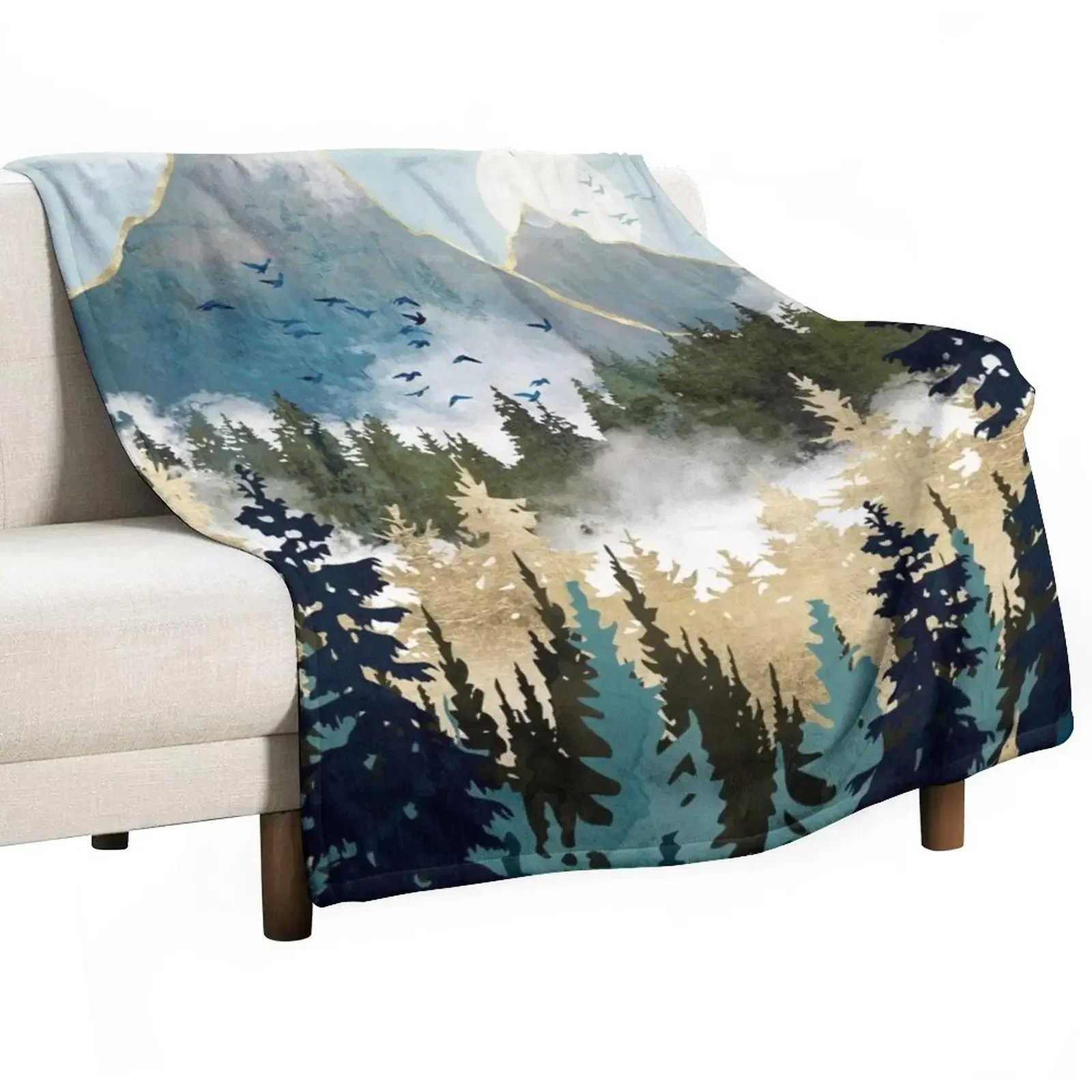 

Misty Pines Throw Blanket Summer Hairy For Sofa Thin Blankets