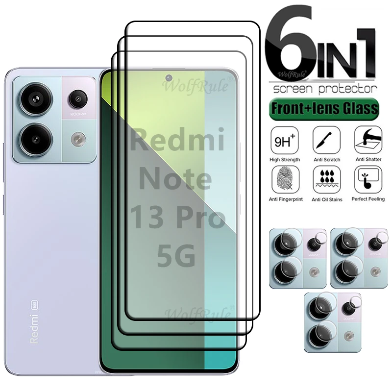 6-in-1 For Redmi Note 13 Pro Glass Xiaomi Redmi Note 13 Pro Glass Full Cover HD 9H Screen Protector Redmi Note 13 Pro Lens Glass
6-in-1 For Redmi Note 13 Pro Glass Xiaomi Redmi Note 13 Pro Glass Full Cover HD 9H Screen Protector Redmi Note 13 Pro Lens Glass