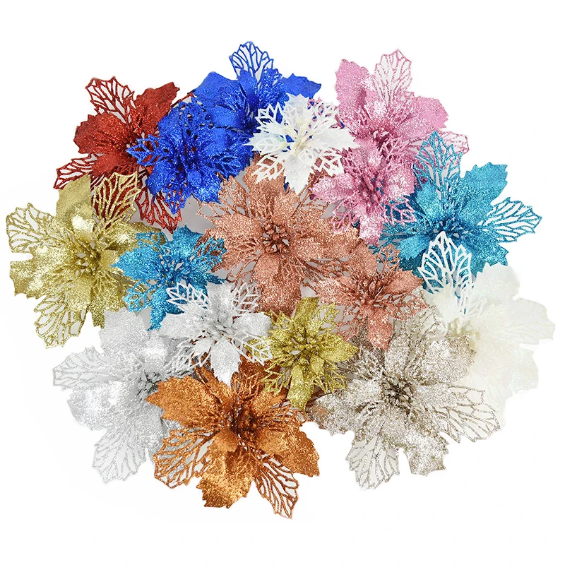 5Pcs 9-16cm Glitter Artificial Flower Heads Xmas Tree Flower Decoration Christmas Ornament Home New Year DIY Wreath Plants Decor
5Pcs 9-16cm Glitter Artificial Flower Heads Xmas Tree Flower Decoration Christmas Ornament Home New Year DIY Wreath Plants Decor