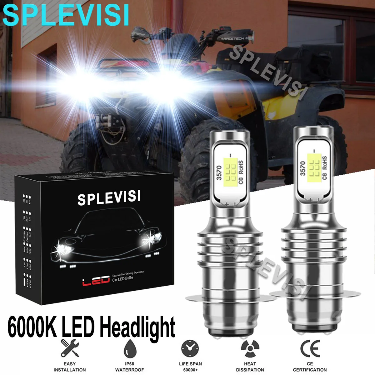 2x70W White LED Headlight Bulbs For Honda Rancher350 4x4 2x4 ES2000-200 Fourtrax TRX 300 FW1988-2000 Sportrax TRX400EX1999-2008
2x70W White LED Headlight Bulbs For Honda Rancher350 4x4 2x4 ES2000-200 Fourtrax TRX 300 FW1988-2000 Sportrax TRX400EX1999-2008