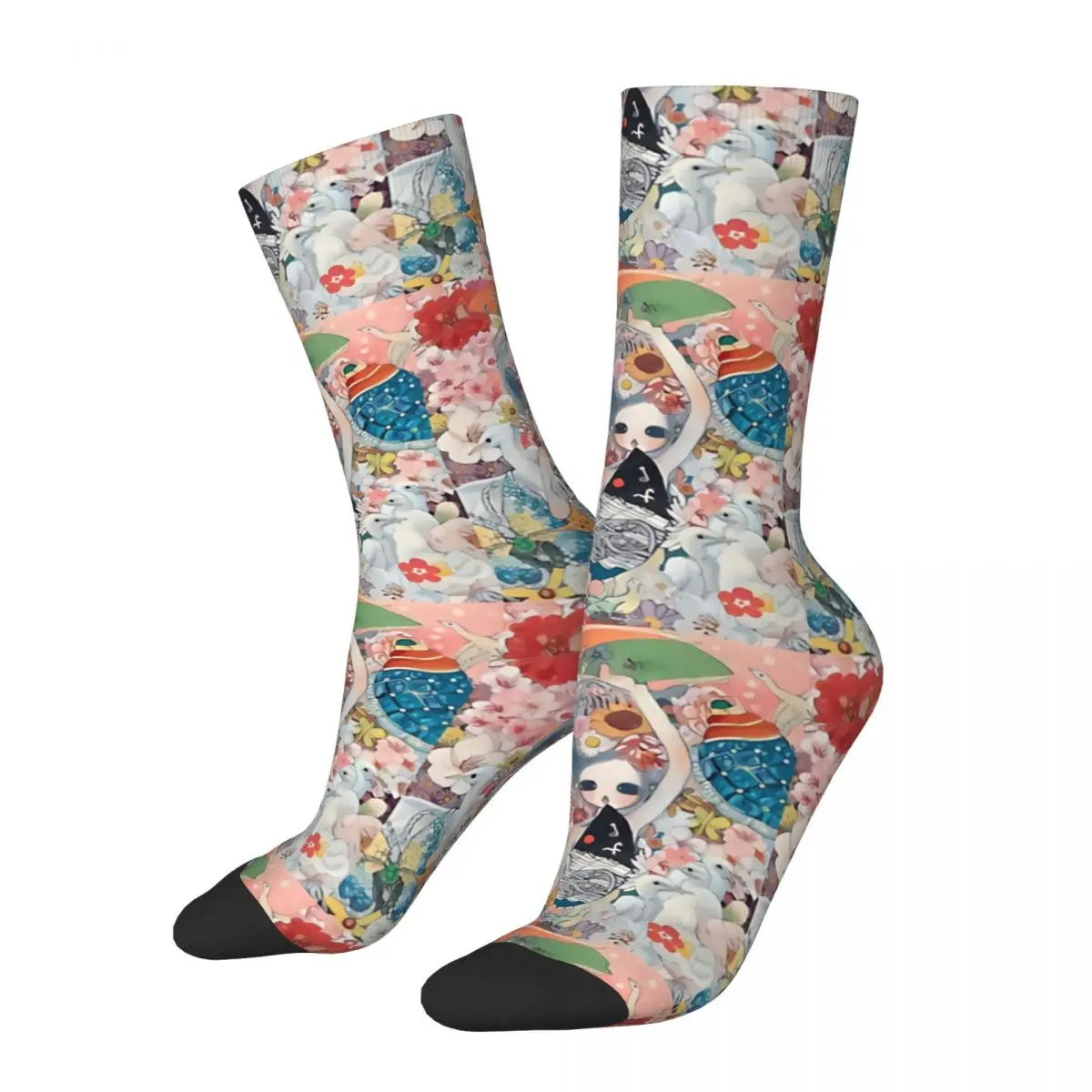 

Yoshimoto Nara Goose Men Women Socks Windproof Novelty Spring Summer Autumn Winter Stockings Gift