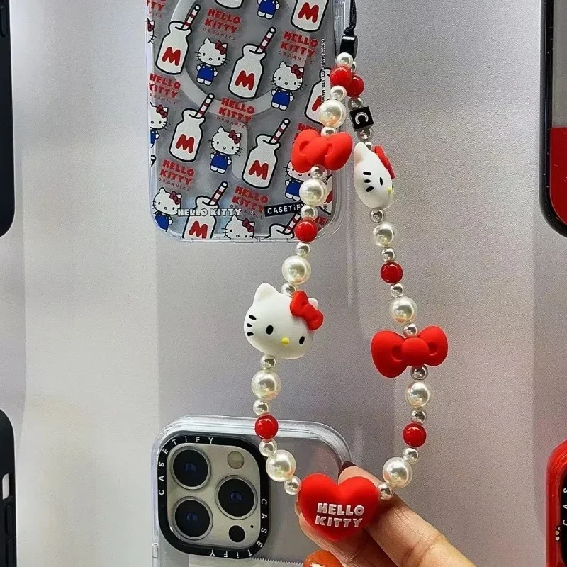 Hello Kitty Sanrio Anime Kawaii Beaded Mobile Phone Chain Ornament Cute Cartoon Girly Heart Bag Pendant Accessories Gifts
Hello Kitty Sanrio Anime Kawaii Beaded Mobile Phone Chain Ornament Cute Cartoon Girly Heart Bag Pendant Accessories Gifts