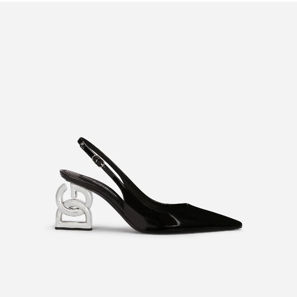 

Silver Heels Shoes Women Genuine Leather Strange Heeled High 75MM Ankle Strap Polished Calfskin Slingbacks 2024 Fashion Size 45