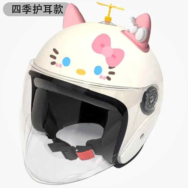 Anime Sanrio Hello Kitty Lovely Aldult Helmet Electric Car Half Helmets Kawaii Lens Cat Ears Adjustable Breathable Safety Hats
Anime Sanrio Hello Kitty Lovely Aldult Helmet Electric Car Half Helmets Kawaii Lens Cat Ears Adjustable Breathable Safety Hats