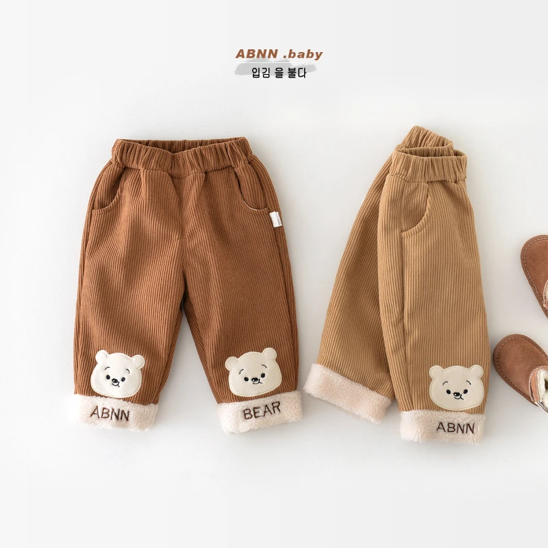 Baby Winter Composite Plush Outerwear Pants for Boys Girls Cute Little Bear Corduroy Pants Casual Children Comfotalbe Trousers
Baby Winter Composite Plush Outerwear Pants for Boys Girls Cute Little Bear Corduroy Pants Casual Children Comfotalbe Trousers