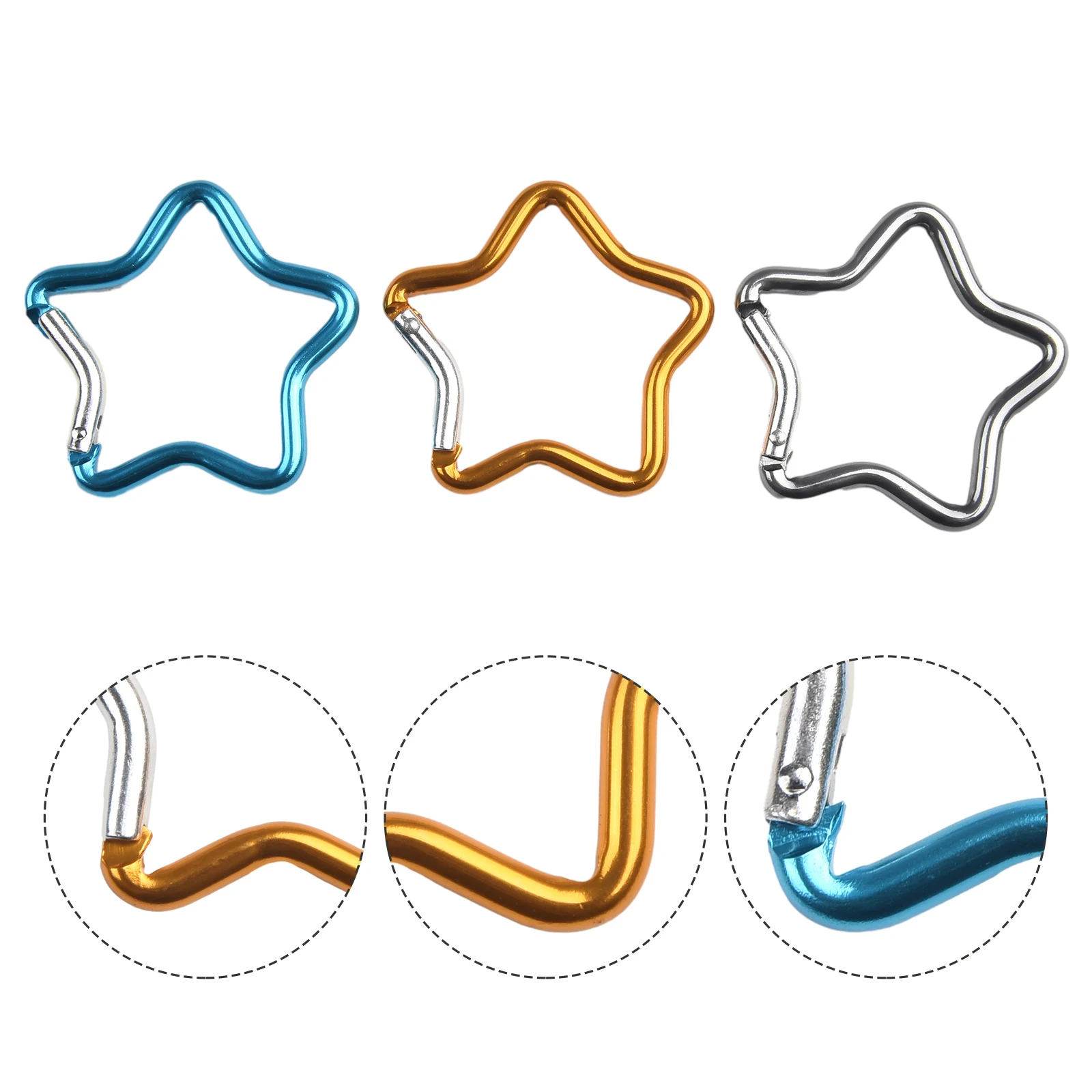 Brand New Carabiner Safety Buckle Multi-purpose Heart Spring Hook 3 Pcs Clothing Backpack Five-pointed Star Sporting Goods
Brand New Carabiner Safety Buckle Multi-purpose Heart Spring Hook 3 Pcs Clothing Backpack Five-pointed Star Sporting Goods
