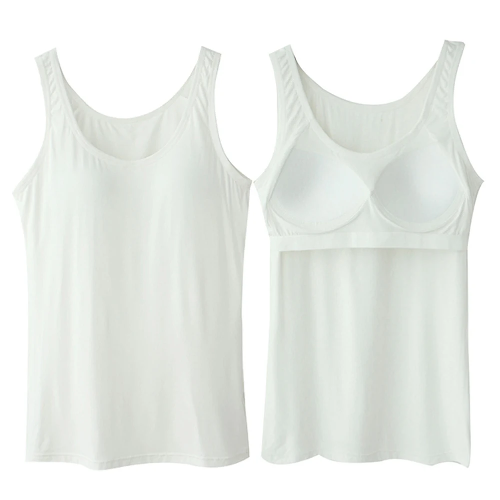 Women's Padded Camisoles with Built in Bra Comfortable Tank Vests Soft and Stretchy Ladies' Shirts (M/L/XL/2XL)
Women's Padded Camisoles with Built in Bra Comfortable Tank Vests Soft and Stretchy Ladies' Shirts (M/L/XL/2XL)