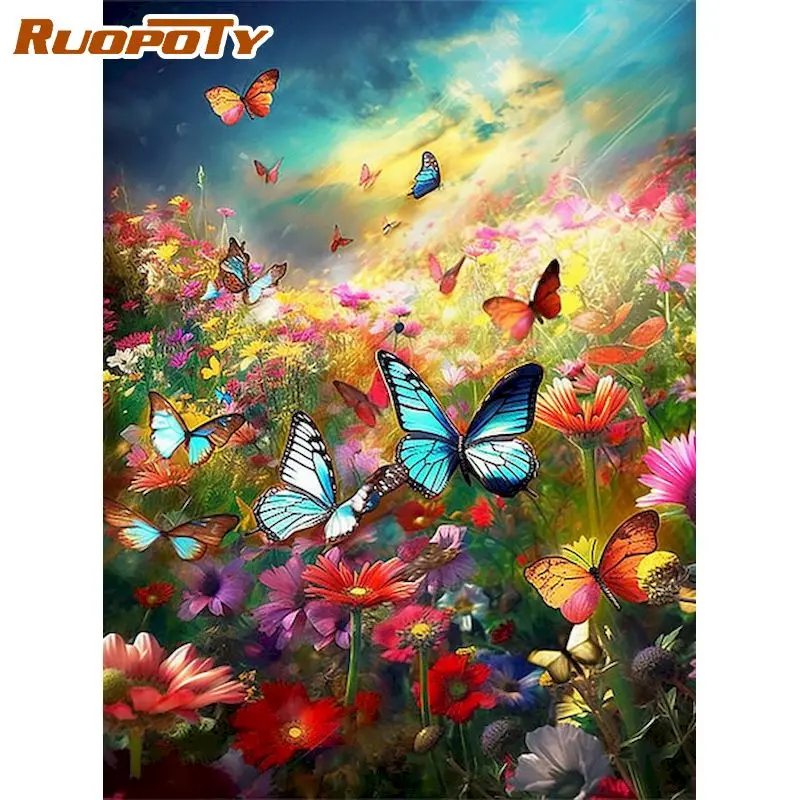 RUOPOTY Painting By Numbers Kits For Adults Beginner Kit Butterfly And Flowers Draw By Numbers For Home Decoration Wall Art
RUOPOTY Painting By Numbers Kits For Adults Beginner Kit Butterfly And Flowers Draw By Numbers For Home Decoration Wall Art