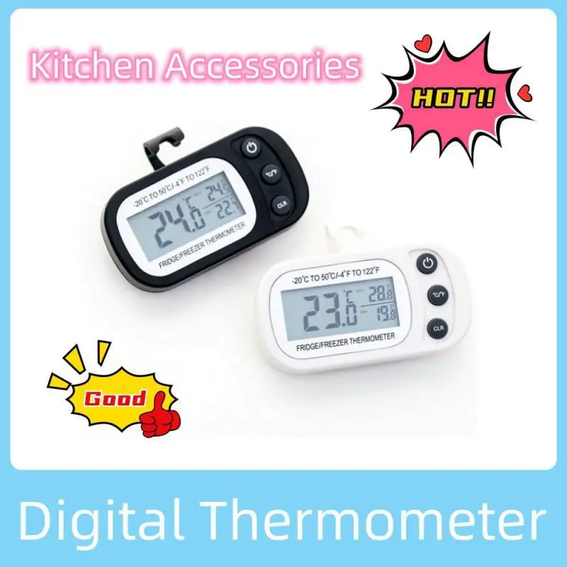

Hanging Household Mini Digital Electronic Fridge Frost Freezer Room LCD Refrigerator Thermometer Meter With Hook -20°C~50°C