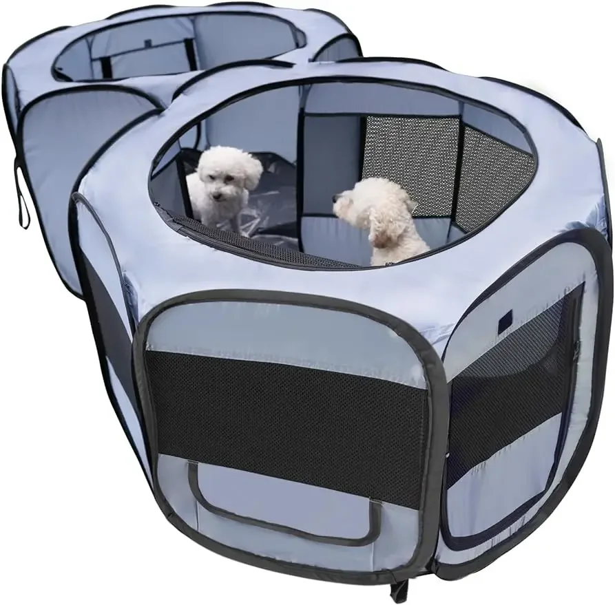 

Puppy Playpen - Portable Cat Playpen - Collapsible Dog Crates for Small Dogs - Condo for Dog Cat Kitten