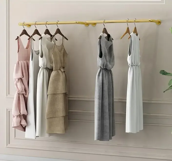Clothes shop display rack ceiling wall wedding dress hanger dress hanger women's shop hanging clothes pole rack
Clothes shop display rack ceiling wall wedding dress hanger dress hanger women's shop hanging clothes pole rack