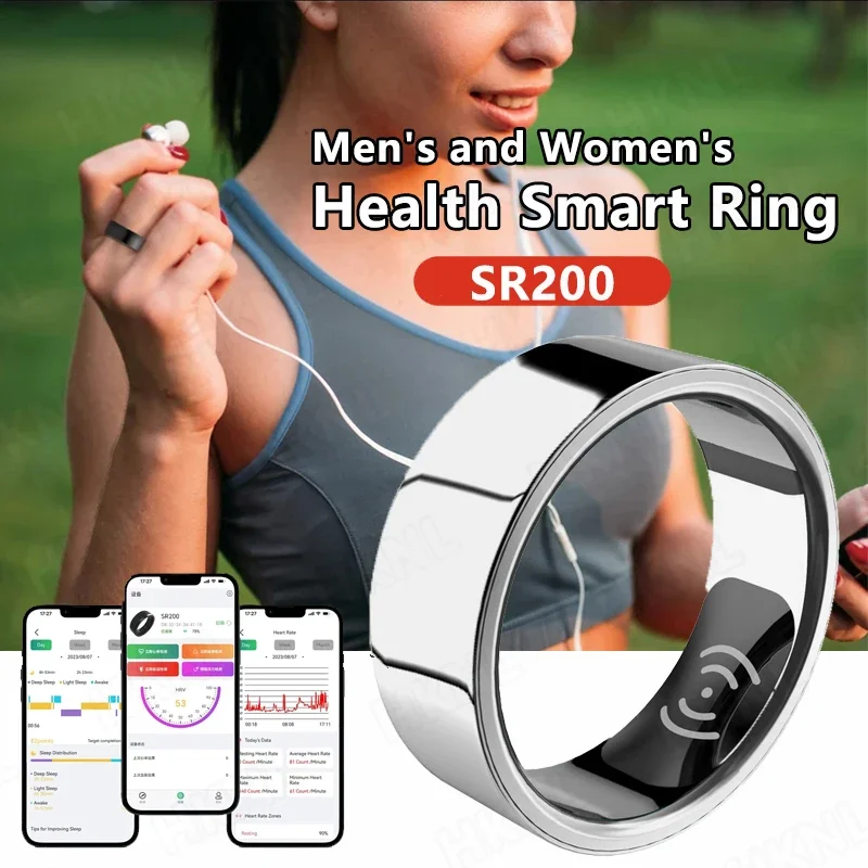 

Fitness Tracker Smart Ring Health Heart Rate Monitor Smart Finger Digital Rings Blood Oxygen Sleeping Pedometer Body Temperature