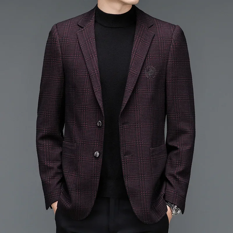 

2023 New Men's Business Italian-style Casual Korean Version of Everything Fashion Multiple Styles Optional Host Slim Blazer
