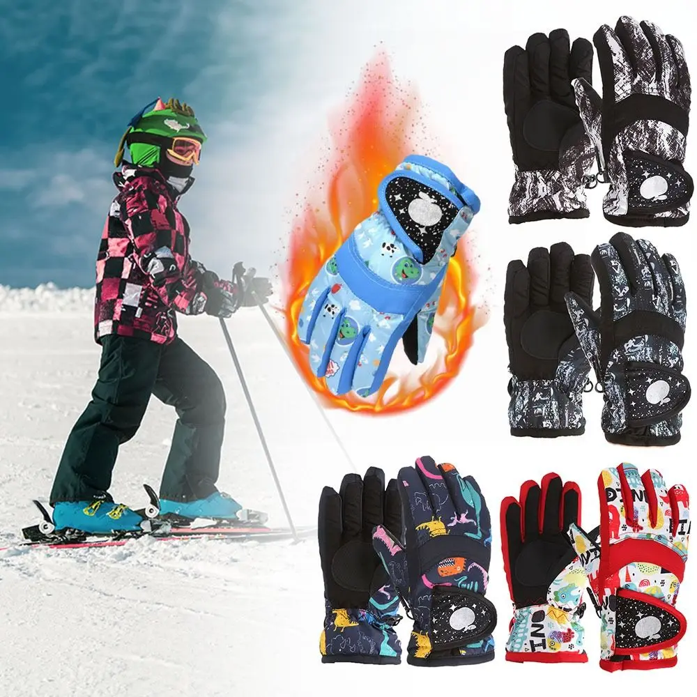 Waterproof Snow Ski Gloves Cute Winter Warm Cartoon Snowboard Gloves Cold-proof Thick Sports Mittens Kids
Waterproof Snow Ski Gloves Cute Winter Warm Cartoon Snowboard Gloves Cold-proof Thick Sports Mittens Kids