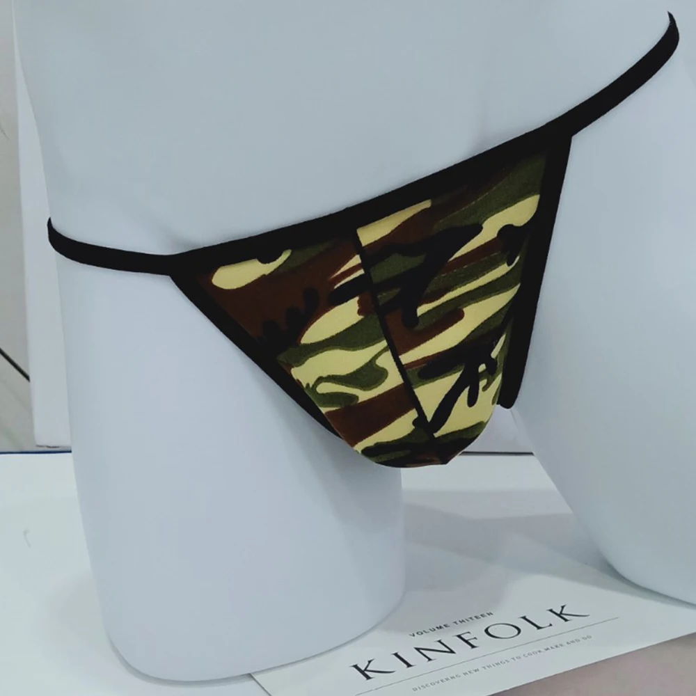 Men Sexy Thong Camouflage Print G-string Bugle Pouch Bikini Briefs Soft Low Waist Breathable Underwear Slim Side Underpants
Men Sexy Thong Camouflage Print G-string Bugle Pouch Bikini Briefs Soft Low Waist Breathable Underwear Slim Side Underpants