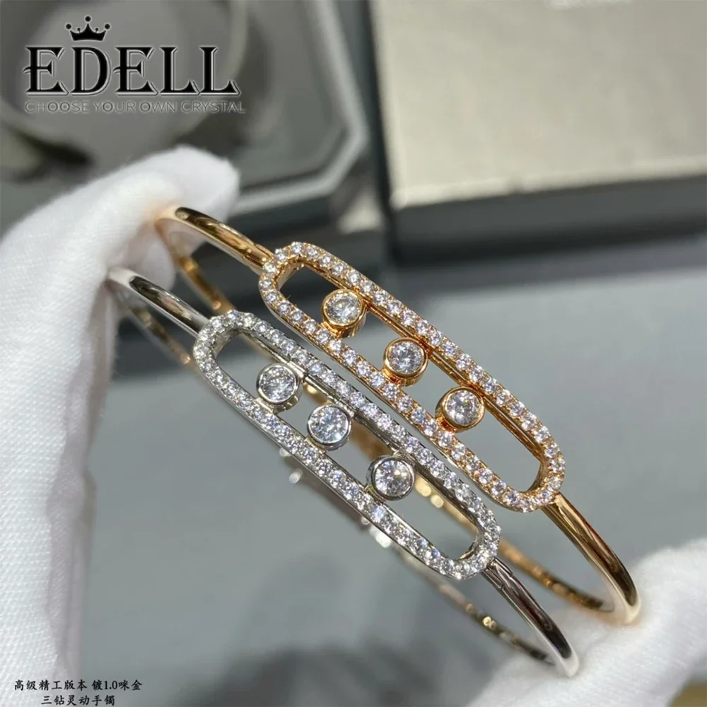

Умный Браслет EDELL мессик из трех бриллиантов, кристально чистый, элегантный, изысканный, необычайно хорошее мастерство, высокое качество