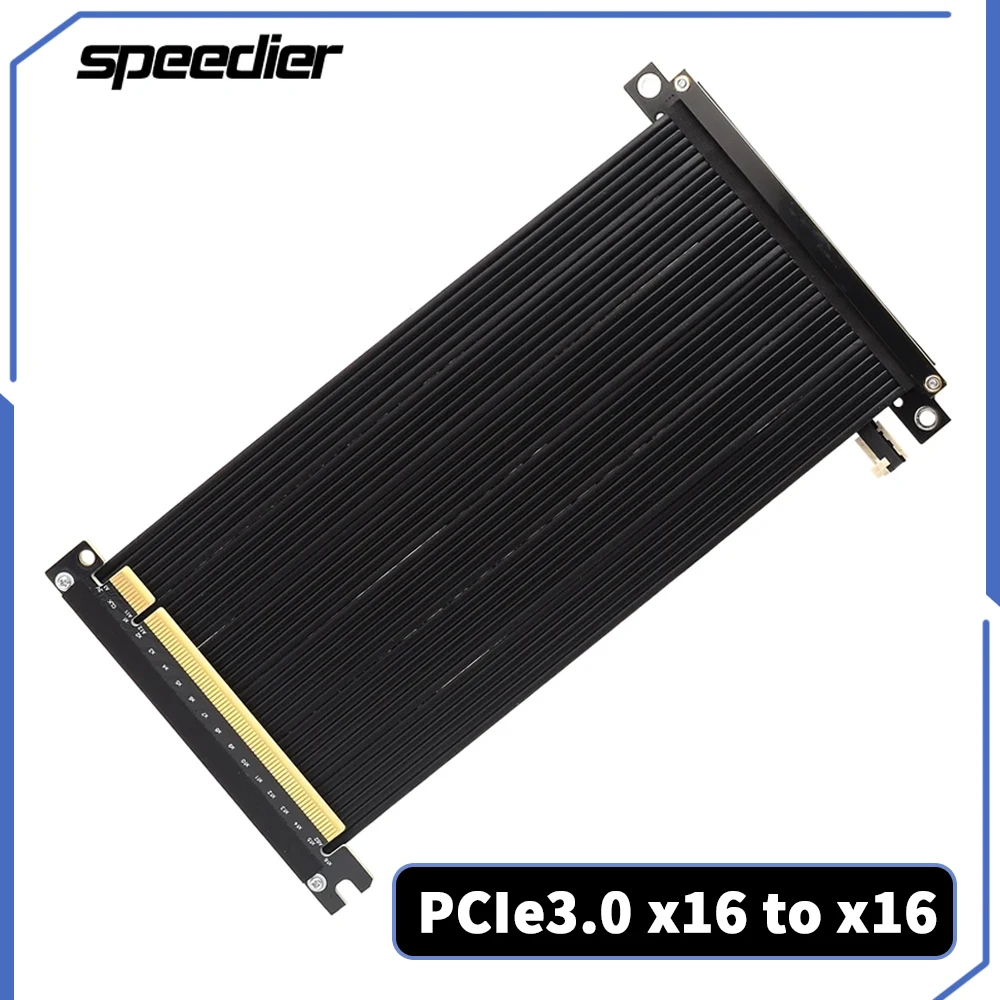 

Riser PCIe 3,0x16 подъемный кабель RTX3090 RX6800xt, графические карты ITX, ПК стандарта A4, двойной Реверсивный Удлинительный кабель 16x