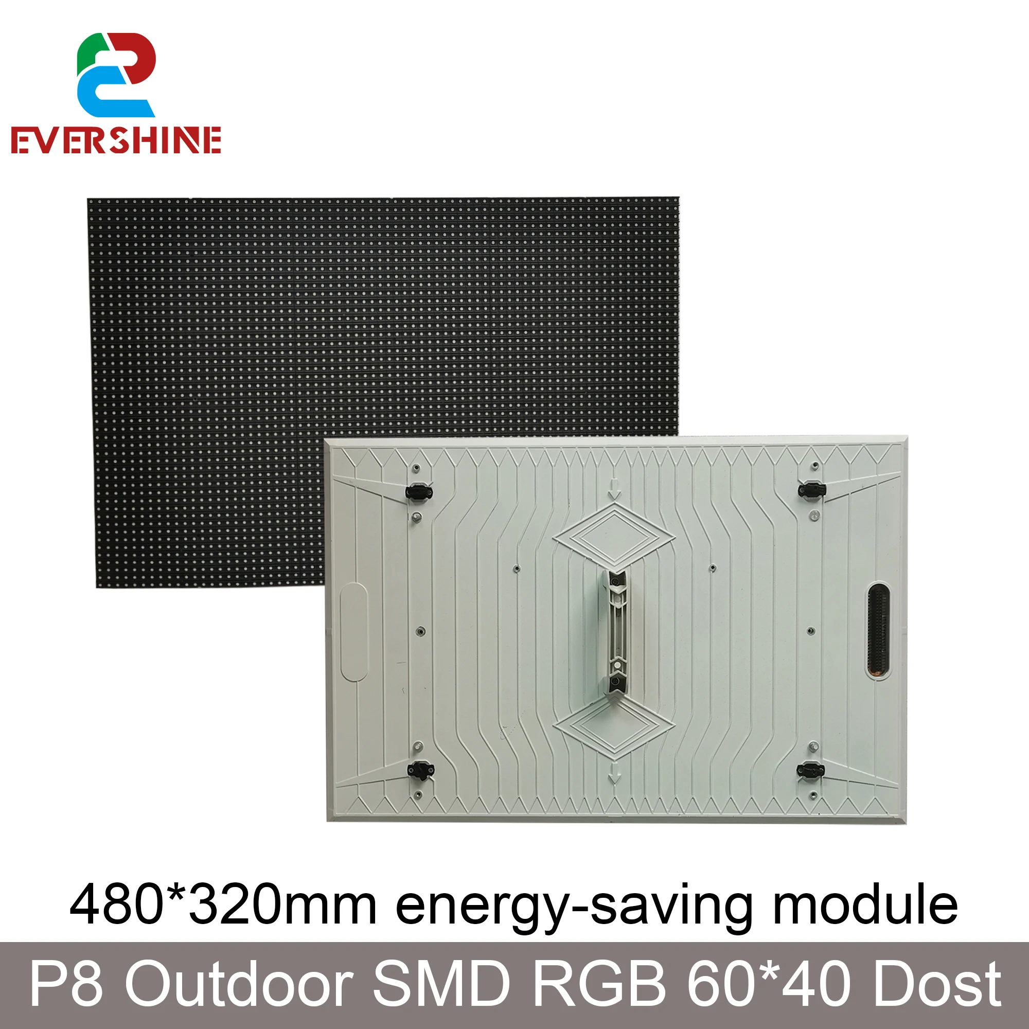 

P8 Outdoor Panel Matrix LED Energy Saving 30% Full Color Display Video 480x320mm 60x40 Pixels 3840hz SMD2727 IP66 3DScreen