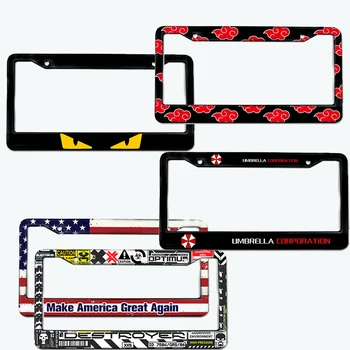 Clipes para Placas de Licença: Mantenha Suas Placas Seguras e Protegidas 9 1 piece of aluminum alloy car decoration for license plate frame in the United States, Canada, Mexico