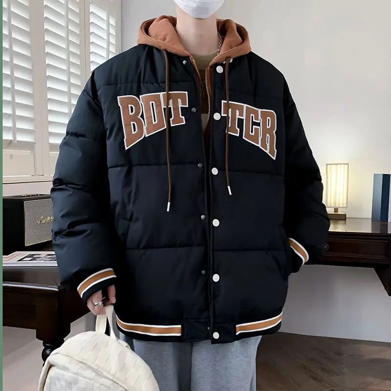 2024 Winter New Male Loose Casual Cotton-Padded Clothes Youth Fashion Embroidered Hooded Coat All-match Large Size Men Outcoat
2024 Winter New Male Loose Casual Cotton-Padded Clothes Youth Fashion Embroidered Hooded Coat All-match Large Size Men Outcoat