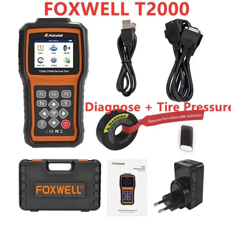 FOXWELL T2000 TPMS Diagnostic And Maintenance Tool Diagnose Car Tire Pressure Monitoring System 2 in 1 PK TS508 update of t1000
FOXWELL T2000 TPMS Diagnostic And Maintenance Tool Diagnose Car Tire Pressure Monitoring System 2 in 1 PK TS508 update of t1000