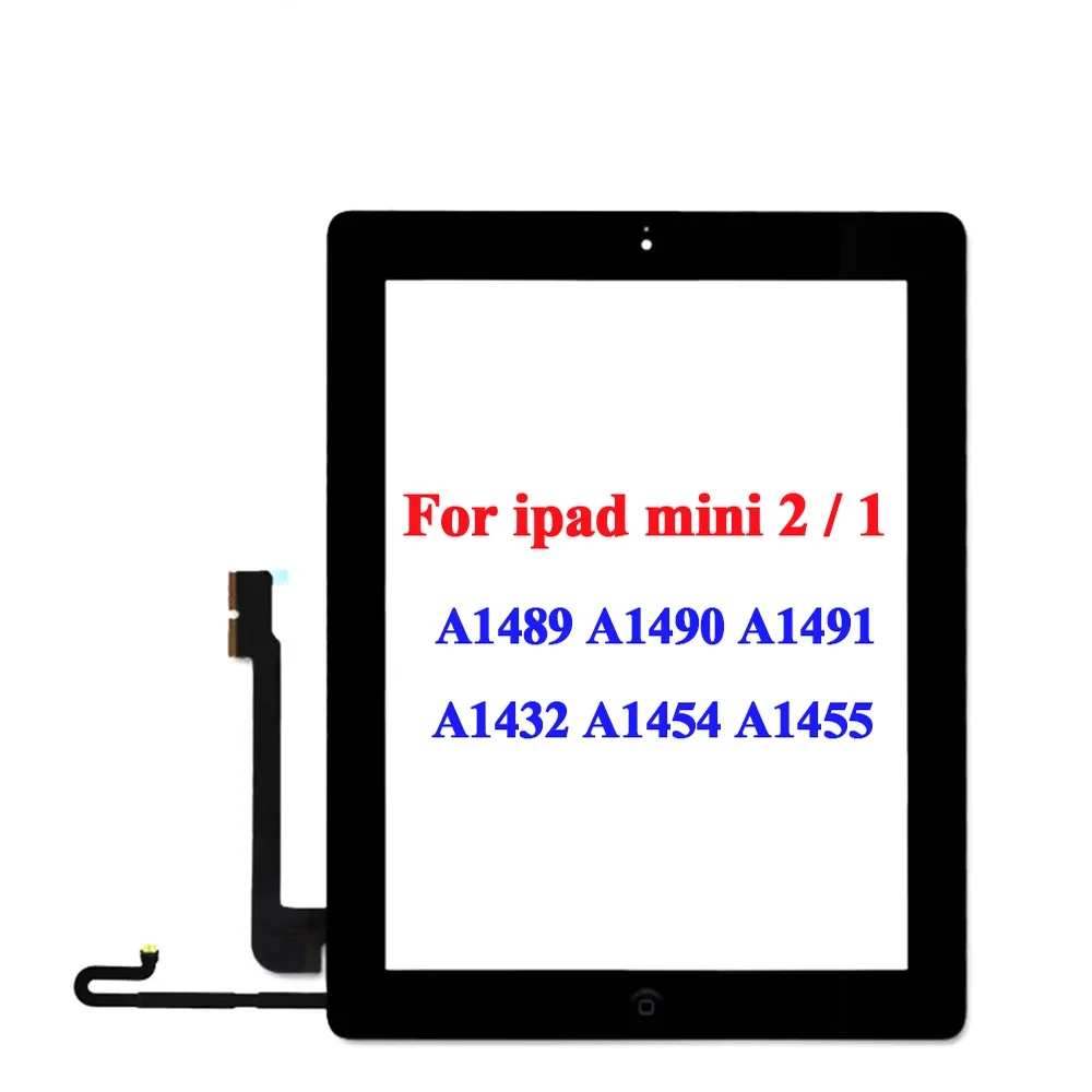

Touch Screen Digitizer Glass Panel Replacement + Key Button For ipad mini 2 1 A1489 A1490 A1491 A1432 A1454 A1455