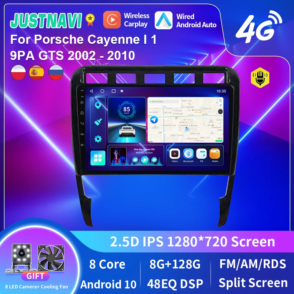 JUSTNAVI Android 10 Smart Car Radio For Porsche Cayenne I 1 9PA GTS 2002 - 2010 GPS Video Multimedia Stereo Auto Player CarPlay
JUSTNAVI Android 10 Smart Car Radio For Porsche Cayenne I 1 9PA GTS 2002 - 2010 GPS Video Multimedia Stereo Auto Player CarPlay