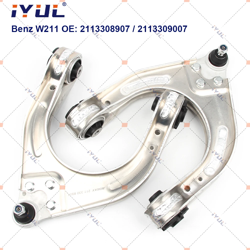 

IYUL Pair Front Upper Suspension Control Arm U-Type For Mercedes Benz E Class W211 S211 CLS C219 SL R230 2113308907 2113309007