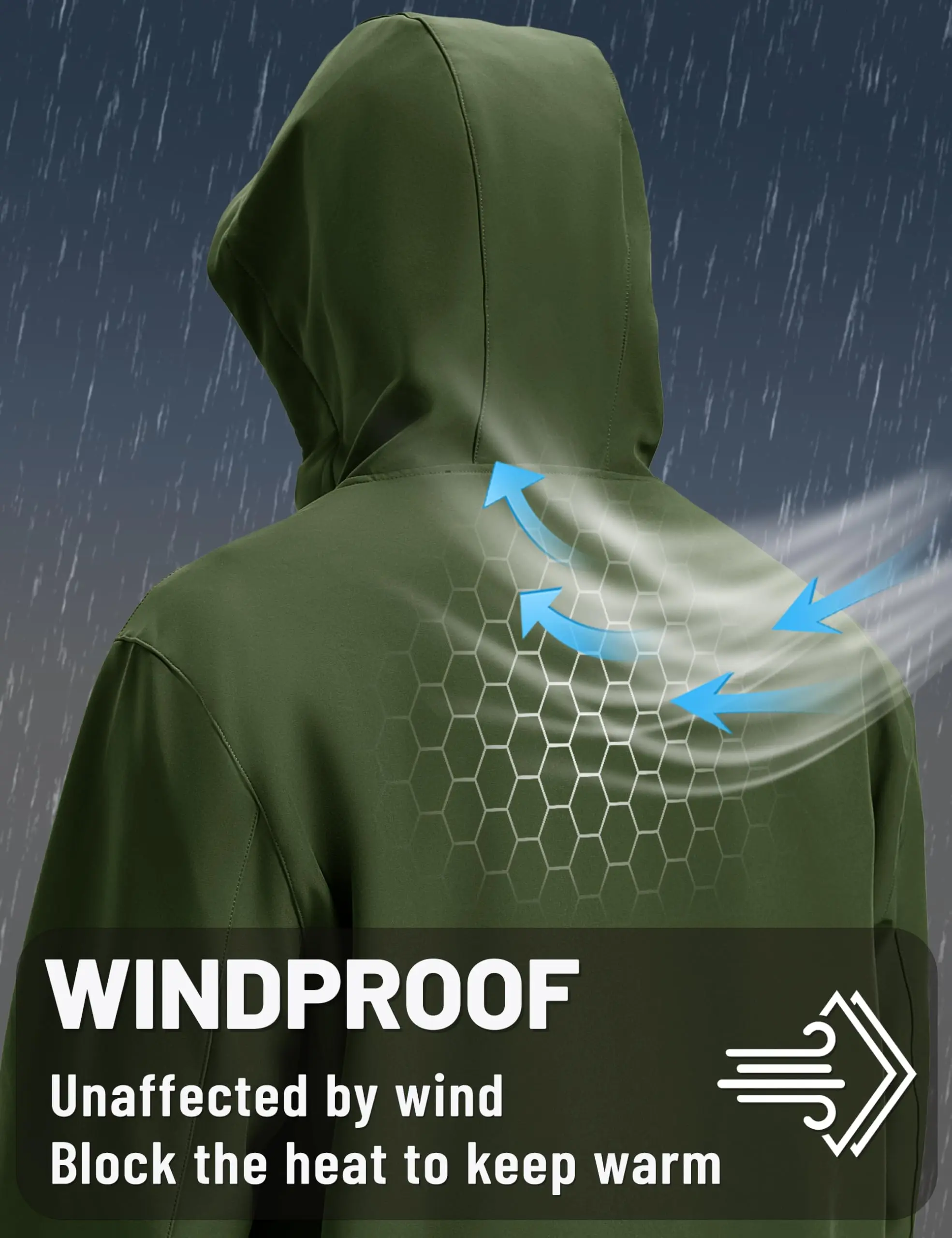 سترة TACVASEN للرجال من الصوف الناعم مع غطاء محرك السيارة معطف مقاوم للماء سترة واقية شتوية خفيفة الوزن سترات مطر للعمل والمشي لمسافات طويلة في الهواء الطلق سترة TACVASEN للرجال من الصوف الناعم مع غطاء محرك السيارة معطف مقاوم للماء سترة واقية شتوية خفيفة الوزن سترات مطر للعمل والمشي لمسافات طويلة في الهواء الطلق