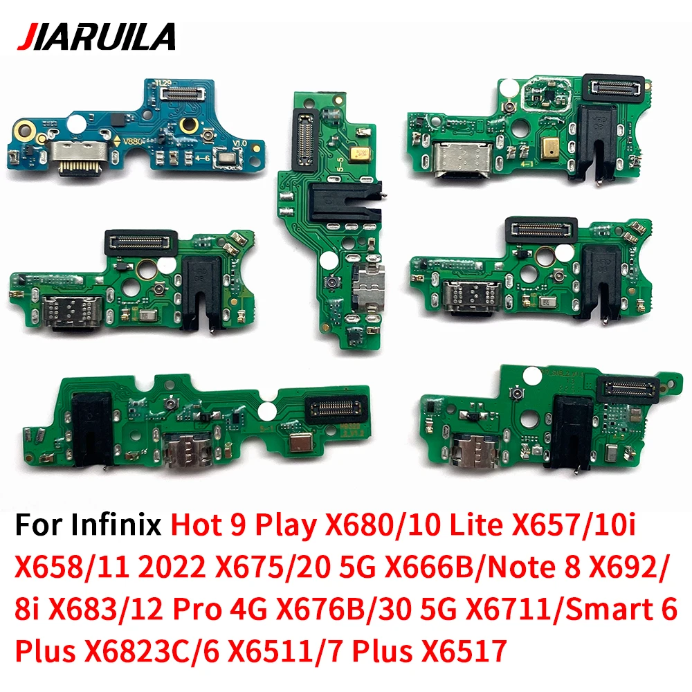 

USB Charger Port Dock Connector Charging Board Flex Cable For Infinix Hot 9 Play 10 Lite 10i 11 20 Note 8 8i 12 30 5G
