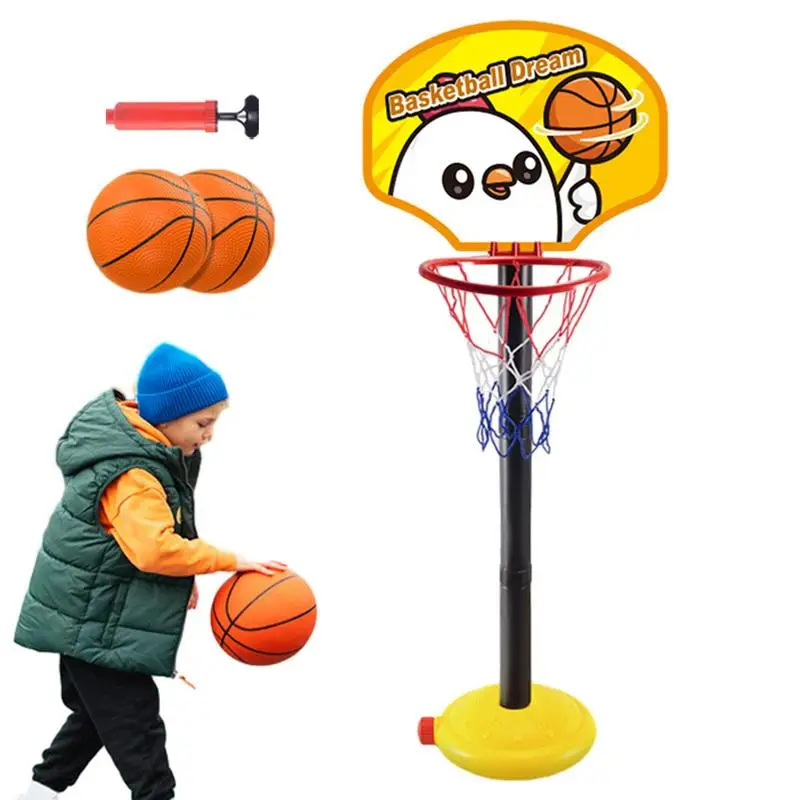 

Portable Basketball Stand Set Height Adjustable Basketball Hoop Toy Educational Toy For Basement Garage Kindergarten Classroom