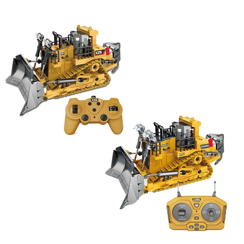 1:24 2.4Ghz 9 Channels Remote Control Tractor Toy Bulldozer RC Aluminum Alloy Engineering Tractor Toys For Kids
1:24 2.4Ghz 9 Channels Remote Control Tractor Toy Bulldozer RC Aluminum Alloy Engineering Tractor Toys For Kids