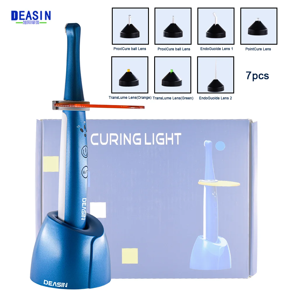 

Multifunctional Curing Head Dental Wireless LED 1 Second Light Cure With 7 Tips Dentist Tools Equipment Resin Light Curing