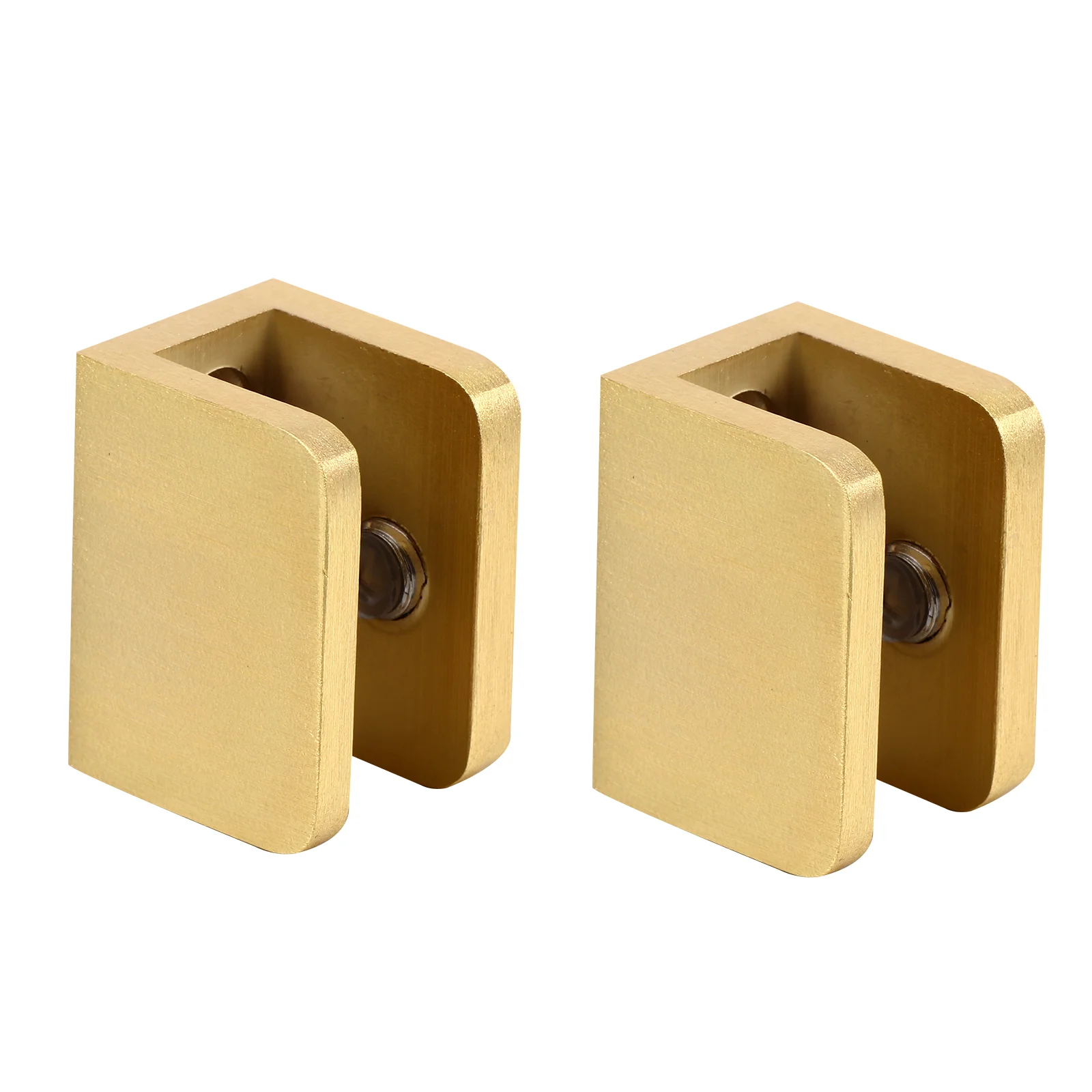 

2 Pcs Wall Mounted Shelves Glass Clip Shelf Holder Metal Clamps Clothing Bracket Mounting Brackets for Staircase