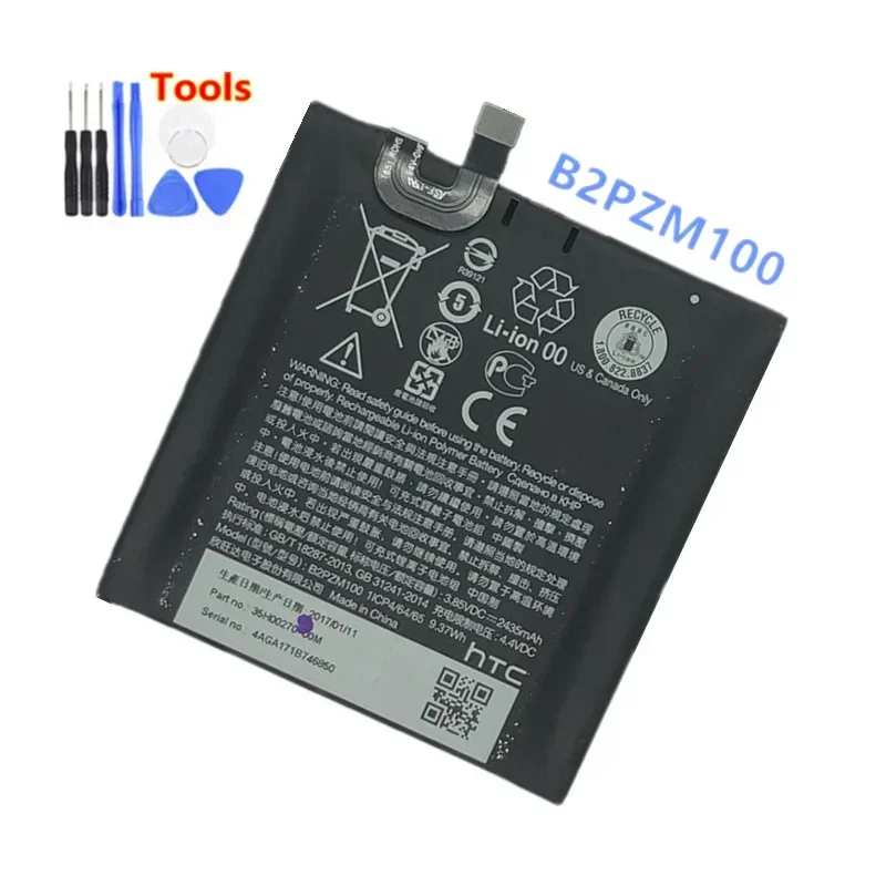 

original Battery 2435mAh B2PZM100 For HTC Alpine, U Play, U Play TD-LTE, U Play TD-LTE Dual SIM batteries + Free Tools