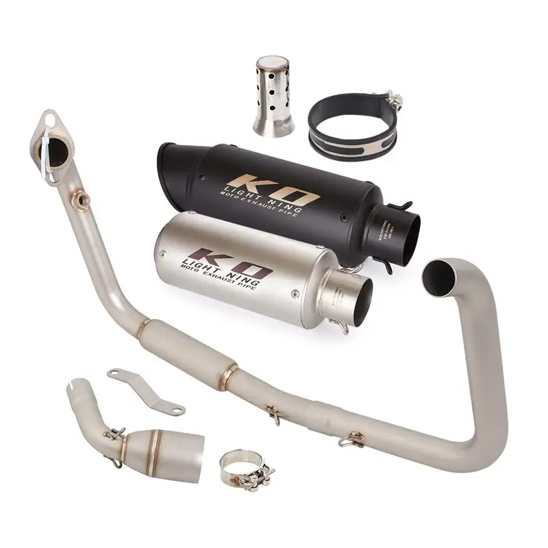 

Full Exhaust System For Benelli TNT 125 2017-2023 Muffler Tips Header Mid Link Pipe Stainless Steel Removable DB Killer 51mm