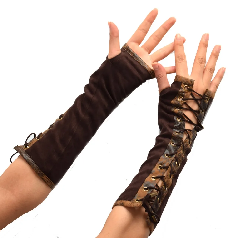 Steampunk Gloves Lolita Gothic Women Elbow Length Half-Finger Gloves Ties Up Dance Party Fingerless Mittens Costume Accessories
Steampunk Gloves Lolita Gothic Women Elbow Length Half-Finger Gloves Ties Up Dance Party Fingerless Mittens Costume Accessories