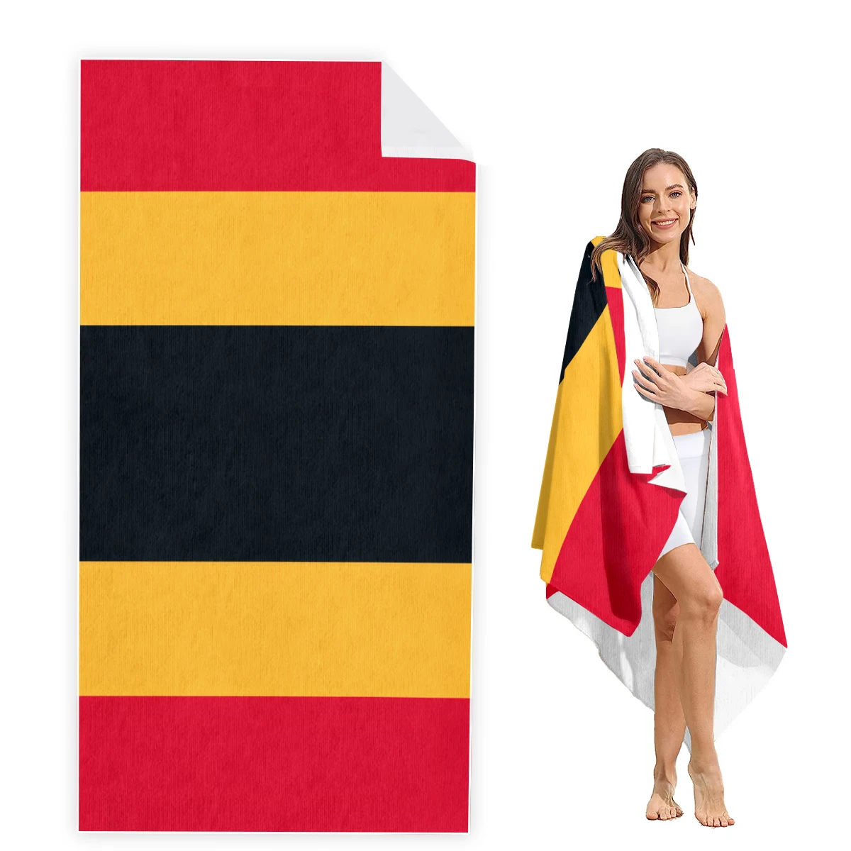 Пляжное полотенце большого размера с национальным флагом, толстое пляжное полотенце из микрофибры без песка, очень впитывающие пляжные полотенца для детей, мужчин, женщин