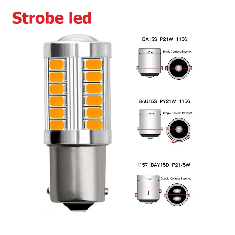 1X Strobe LED 1156 BA15S P21W 1157 P21/5W BAY15D BAU15S PY21W W21/5W 7440 W21W Car Tail Bulb Brake Reverse Lamp DRL Signal Light
1X Strobe LED 1156 BA15S P21W 1157 P21/5W BAY15D BAU15S PY21W W21/5W 7440 W21W Car Tail Bulb Brake Reverse Lamp DRL Signal Light
