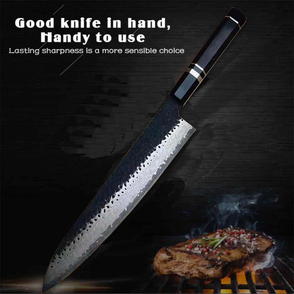 Damas chef knife Japanese cuisine knife chef cooking tools sushi sashimi knife wooden gift box 
Damas chef knife Japanese cuisine knife chef cooking tools sushi sashimi knife wooden gift box