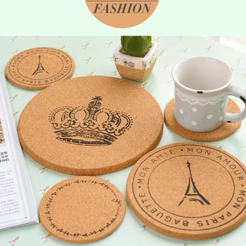 

10Pcs Handy Round Shape Dia 9cm Plain Natural Cork Coasters Wine Drink Coffee Tea Cup Mats Table Pad For Home Office Kitchen New