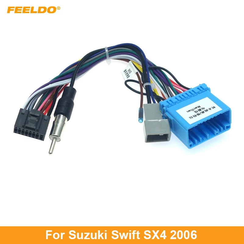 

FEELDO 1PC Car Audio 16PIN Adaptor Wiring Harness For Suzuki Swift SX4 2006+ Stereo Install Aftermarket Power Calbe